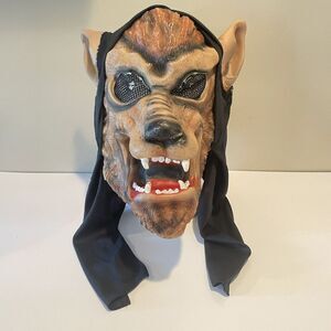 Vintage Werewolf Wolf Dog Man Costume Full-Head‎ Rubber Mask Halloween ONE SIZE